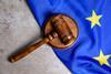 EU flag gavel
