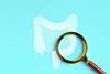 gastrointestinal concept magnifying glass