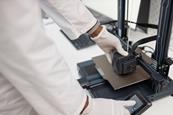 top-down-view-technician-3D-printing-machine