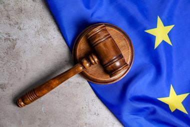 EU flag gavel