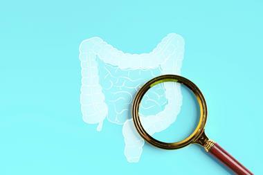 gastrointestinal concept magnifying glass