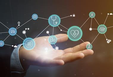 View,Of,A,Businessman,Holding,Medical,Icon,And,Connection,3d