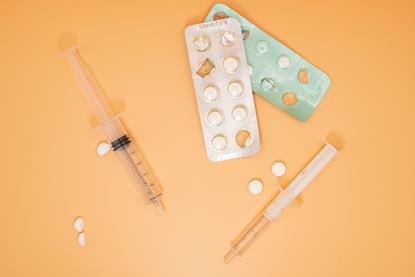 medicine syringes blister packs