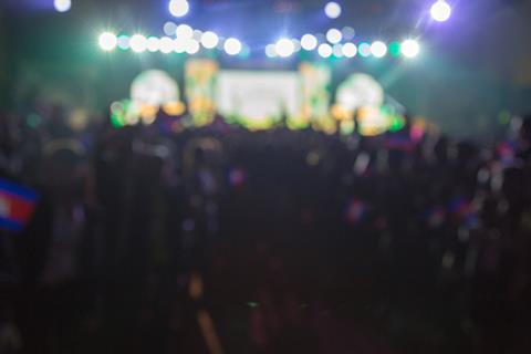 award ceremony blurred background