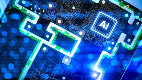AI computer chip concept