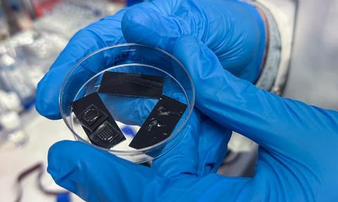 Experimental microneedle patch samples