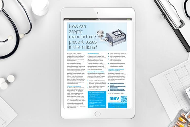 Product hub: How can aseptic manufacturers prevent losses in the ...